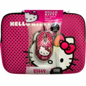 Funda SAKAR Hello Kitty 10.2" para Netbook + Mouse Óptico – Estuche Protector Laptop | Yadej